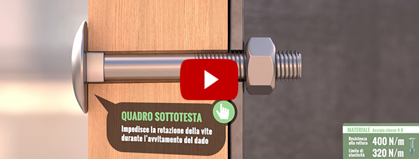 utilizzo viti metriche a testa tonda